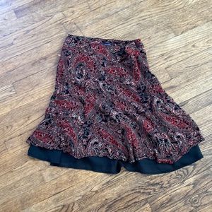 Jones New York Signature paisley print midi skirt